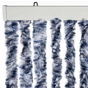 vidaXL Insect Screen Curtain Blue, White and Silver 56x185cm Chenille