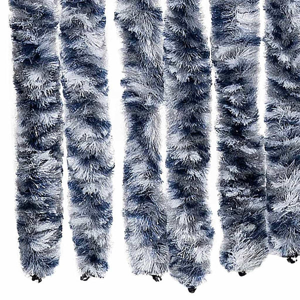 vidaXL Insect Screen Curtain Blue, White and Silver 56x185cm Chenille