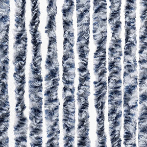 vidaXL Insect Screen Curtain Blue, White and Silver 56x185cm Chenille
