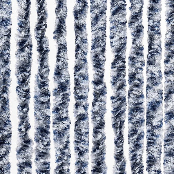 vidaXL Insect Screen Curtain Blue, White and Silver 56x185cm Chenille