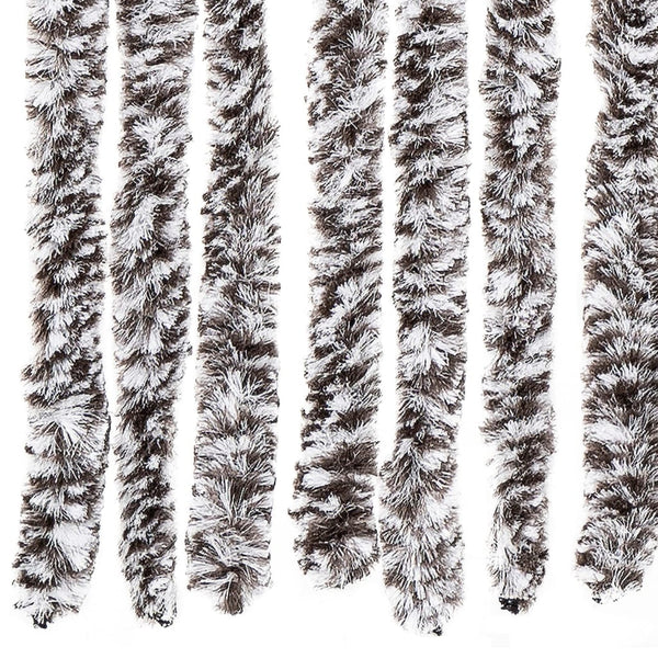 vidaXL Insect Screen Curtain Brown and Beige 90x220 cm Chenille