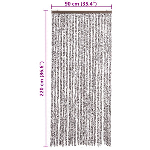 vidaXL Insect Screen Curtain Brown and Beige 90x220 cm Chenille