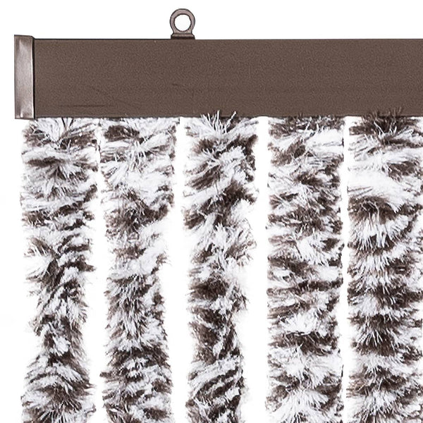 vidaXL Insect Screen Curtain Brown and Beige 100x220 cm Chenille