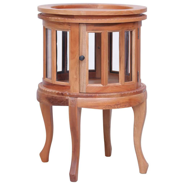 vidaXL Display Cabinet Natural 50 x 50 x 76 cm Solid Mahogany Wood