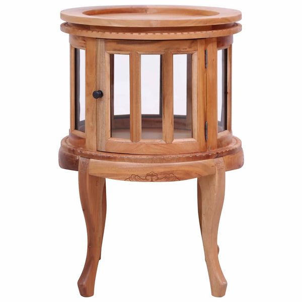 vidaXL Display Cabinet Natural 50 x 50 x 76 cm Solid Mahogany Wood