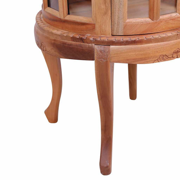 vidaXL Display Cabinet Natural 50 x 50 x 76 cm Solid Mahogany Wood