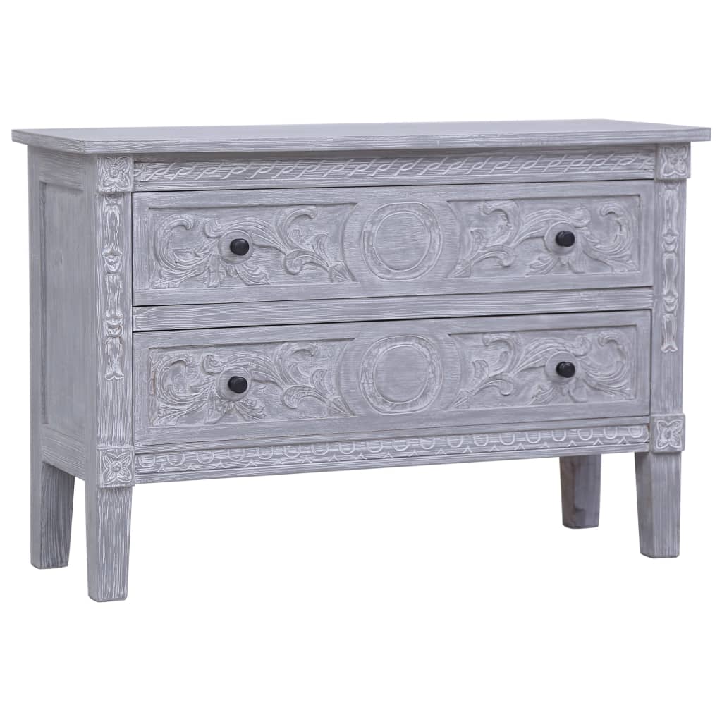 vidaXL Sideboard with 2 Drawers 90 x 30 x 60 cm Solid Mahogany Wood