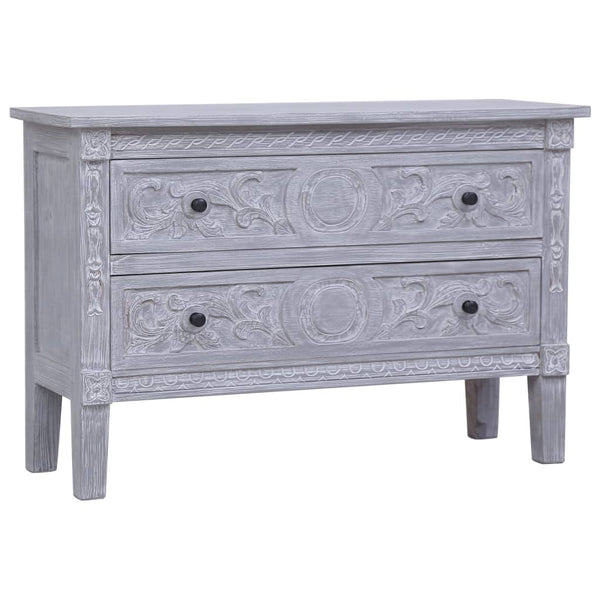 vidaXL Sideboard with 2 Drawers 90 x 30 x 60 cm Solid Mahogany Wood