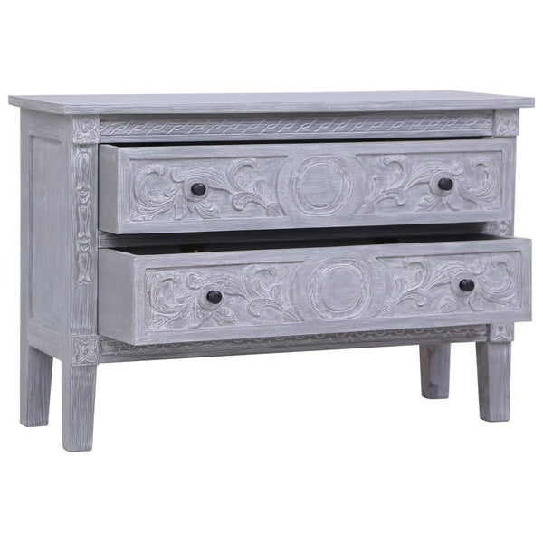vidaXL Sideboard with 2 Drawers 90 x 30 x 60 cm Solid Mahogany Wood