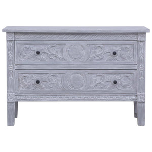 vidaXL Sideboard with 2 Drawers 90 x 30 x 60 cm Solid Mahogany Wood