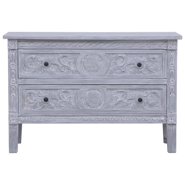 vidaXL Sideboard with 2 Drawers 90 x 30 x 60 cm Solid Mahogany Wood