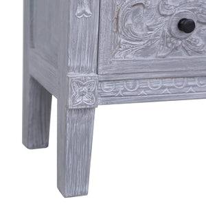 vidaXL Sideboard with 2 Drawers 90 x 30 x 60 cm Solid Mahogany Wood