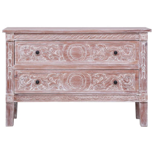 vidaXL Sideboard with 2 Drawers 90 x 30 x 60 cm Solid Mahogany Wood