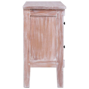 vidaXL Sideboard with 2 Drawers 90 x 30 x 60 cm Solid Mahogany Wood