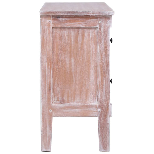 vidaXL Sideboard with 2 Drawers 90 x 30 x 60 cm Solid Mahogany Wood