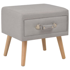 vidaXL Nightstands 2 pcs. Grey 40 x 35 x 40 cm Fabric
