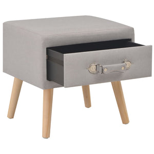 vidaXL Nightstands 2 pcs. Grey 40 x 35 x 40 cm Fabric