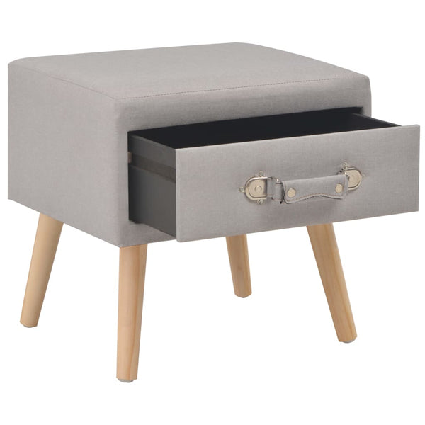 vidaXL Nightstands 2 pcs. Grey 40 x 35 x 40 cm Fabric