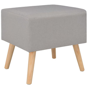 vidaXL Nightstands 2 pcs. Grey 40 x 35 x 40 cm Fabric