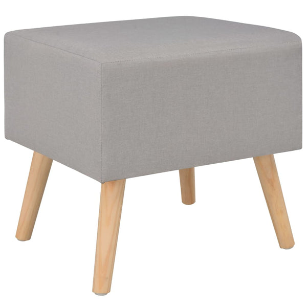 vidaXL Nightstands 2 pcs. Grey 40 x 35 x 40 cm Fabric