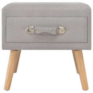 vidaXL Nightstands 2 pcs. Grey 40 x 35 x 40 cm Fabric