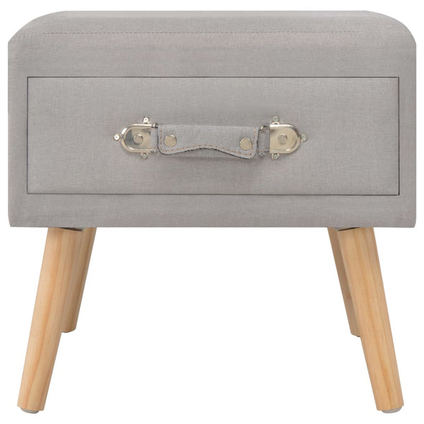 vidaXL Nightstands 2 pcs. Grey 40 x 35 x 40 cm Fabric