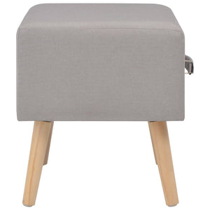 vidaXL Nightstands 2 pcs. Grey 40 x 35 x 40 cm Fabric
