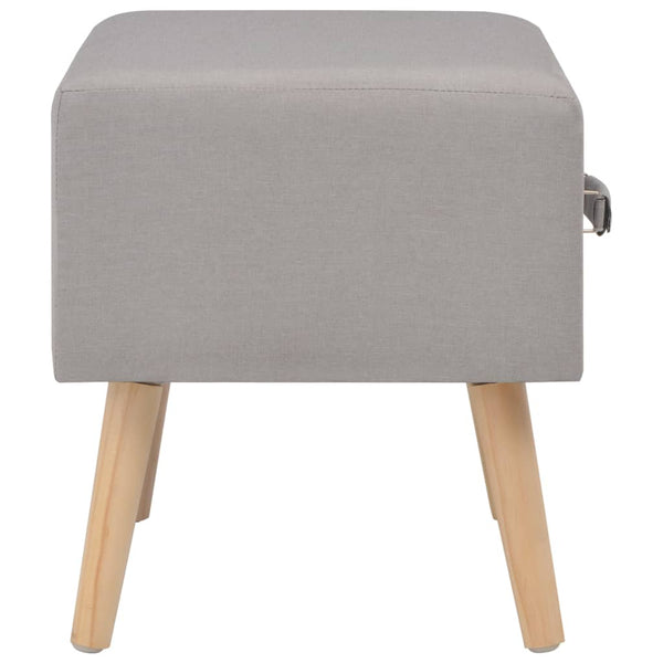 vidaXL Nightstands 2 pcs. Grey 40 x 35 x 40 cm Fabric