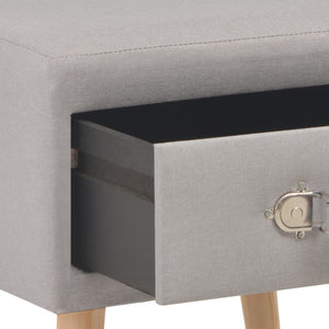 vidaXL Nightstands 2 pcs. Grey 40 x 35 x 40 cm Fabric