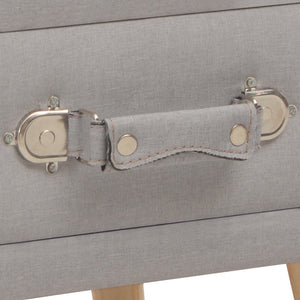 vidaXL Nightstands 2 pcs. Grey 40 x 35 x 40 cm Fabric