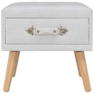 vidaXL Bedside Cabinets 2 pcs White 40 x 35 x 40 cm Faux Leather