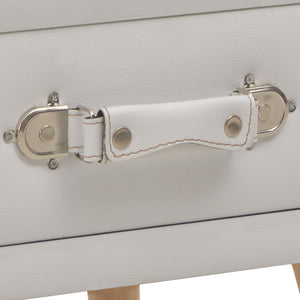 vidaXL Bedside Cabinets 2 pcs White 40 x 35 x 40 cm Faux Leather