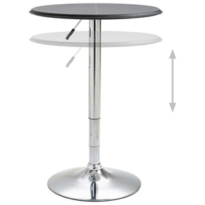 vidaXL Bar Table Black Ø60 cm MDF