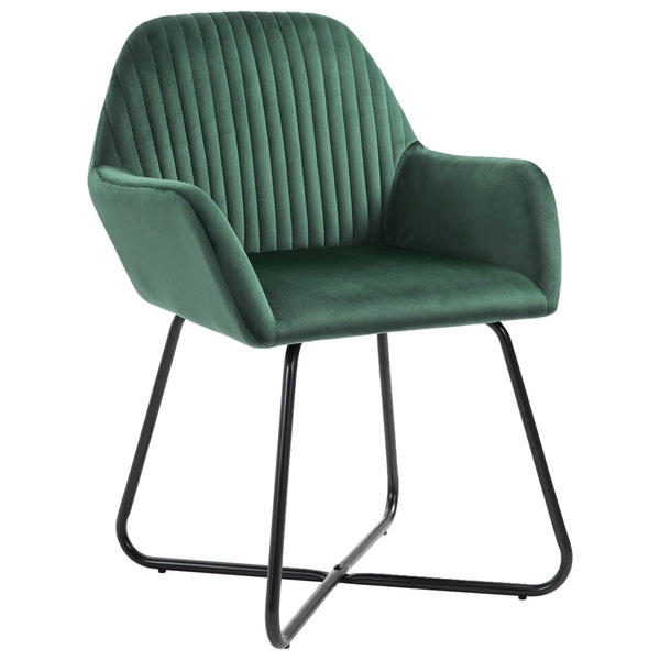 vidaXL Dining Chairs 2 pcs. Green Velvet