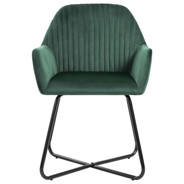vidaXL Dining Chairs 2 pcs. Green Velvet