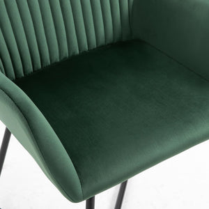 vidaXL Dining Chairs 2 pcs. Green Velvet