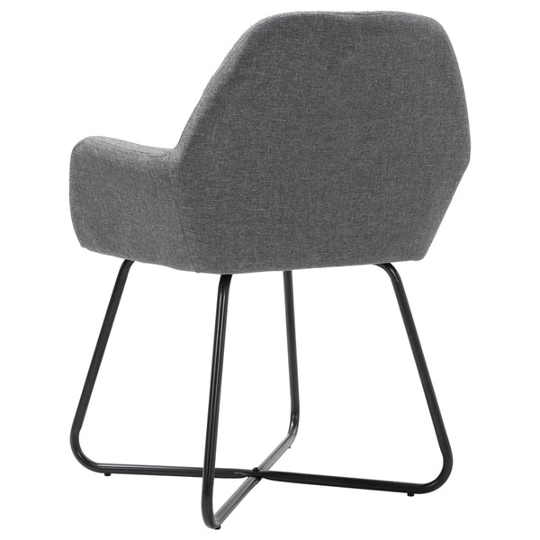 vidaXL Dining Chairs 2 pcs Dark Grey Fabric