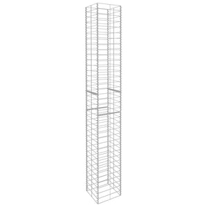 vidaXL Gabion Baskets 3 pcs. Galvanized Steel 25 x 25 x 197 cm