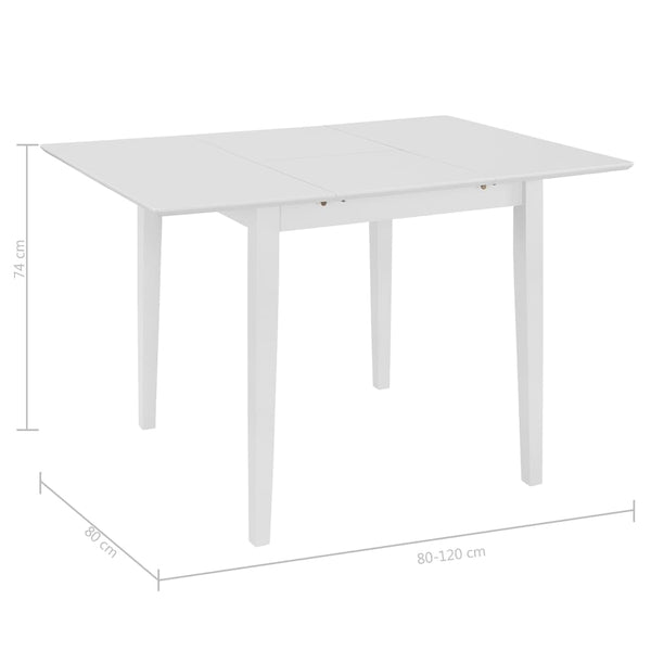 vidaXL 3-Piece Dining Set MDF White