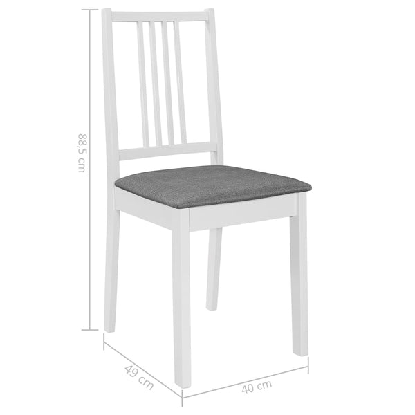 vidaXL 3-Piece Dining Set MDF White