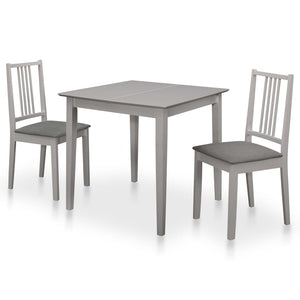 vidaXL 3-Piece Dining Set MDF Grey