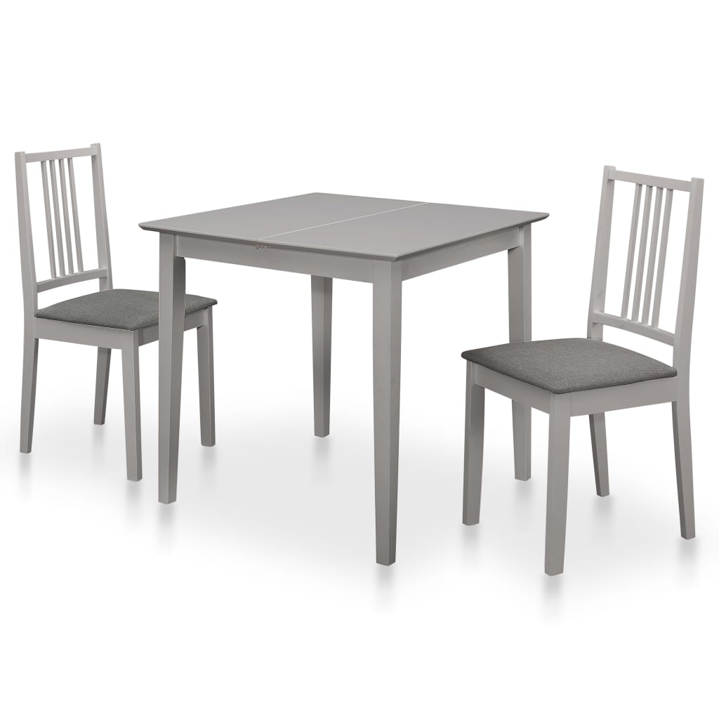 vidaXL 3-Piece Dining Set MDF Grey