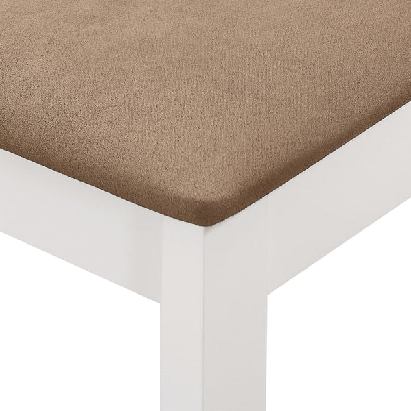 vidaXL Dining Chairs with Cushions 6 pcs. White Solid Wood