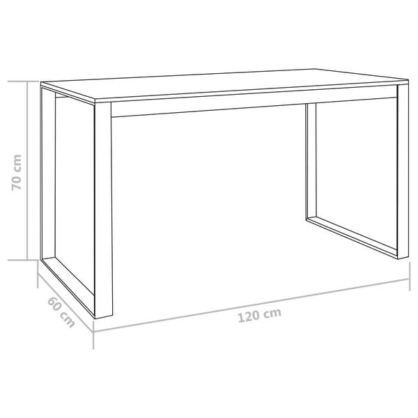 vidaXL Computer Desk Black 120x60x70 cm