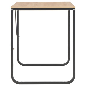 vidaXL Computer Desk Black and Oak 120x60x73 cm