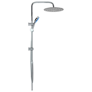 vidaXL Dual-Head Shower Set with Hand Shower Stainless Steel