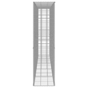 vidaXL Gabion Wall with Cover Galvanized Steel 300 x 50 x 200 cm