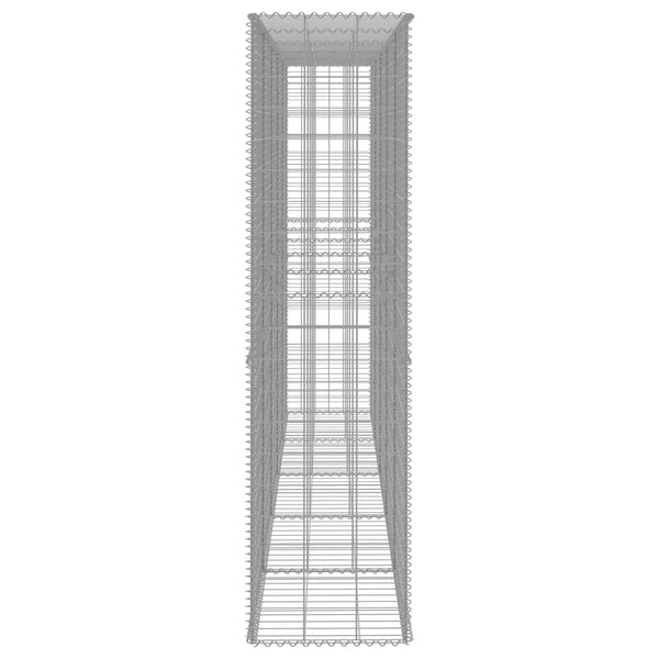vidaXL Gabion Wall with Cover Galvanized Steel 300 x 50 x 200 cm