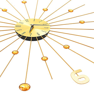 vidaXL Wall Clock Metal 70 cm Golden