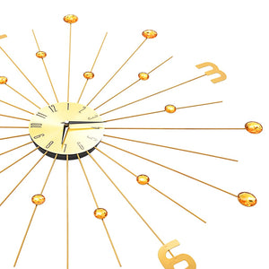 vidaXL Wall Clock Metal 70 cm Golden